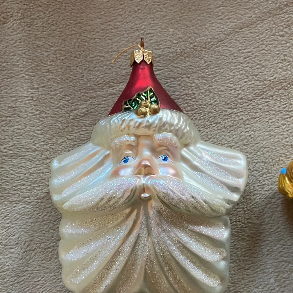 Vintage blown glass Festive Ornament Collection - Red, Green, White